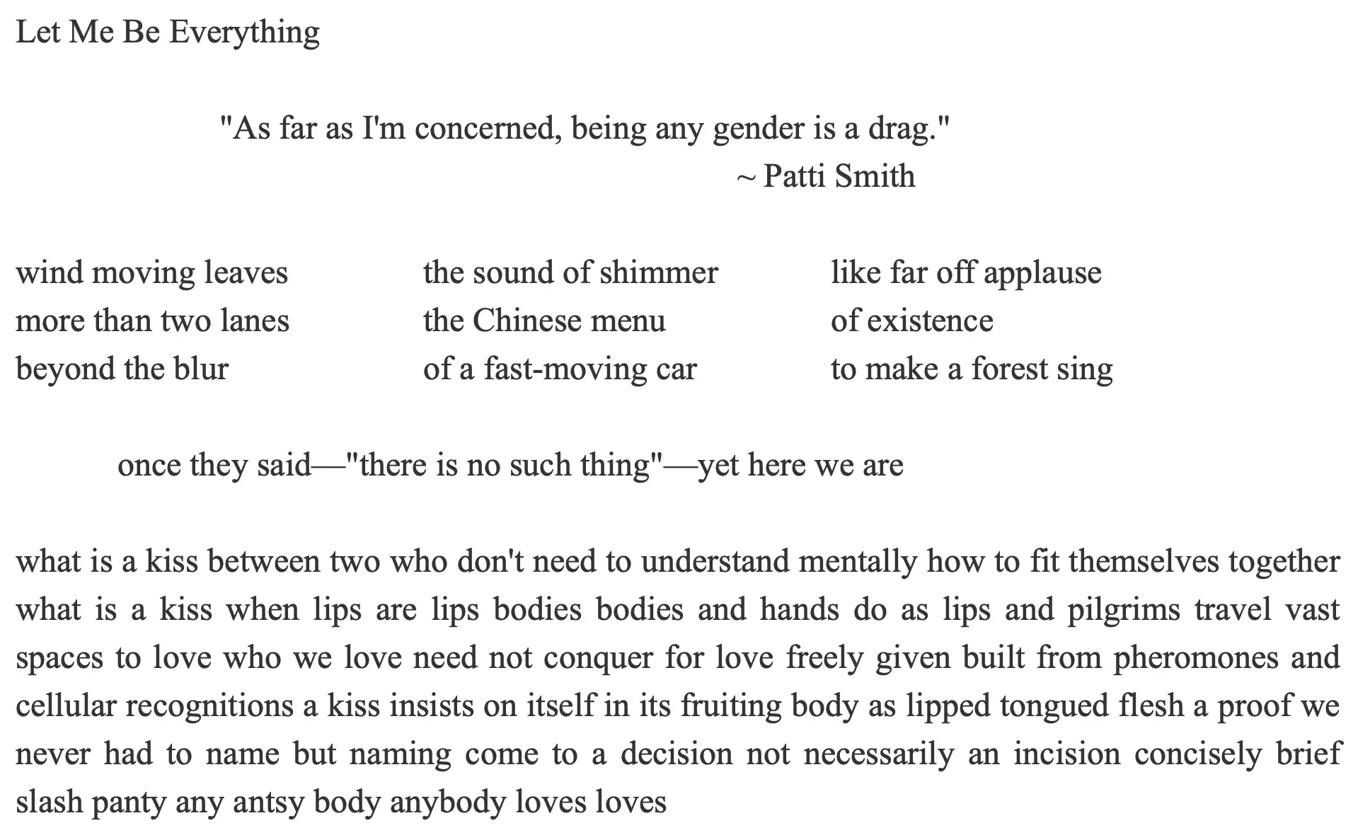 Let Me Be Everything